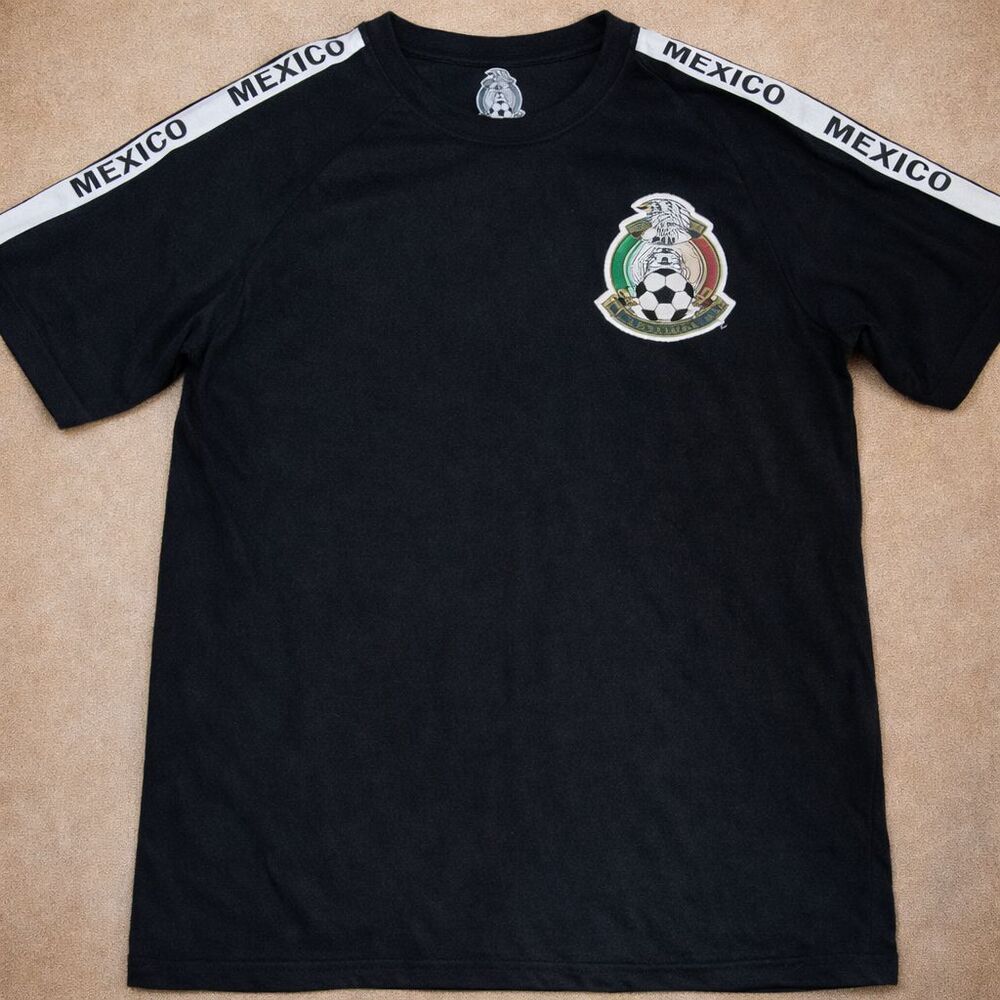MEXICO SOCCER JERSEY T SHIRT MENS S BLACK FUTBOL